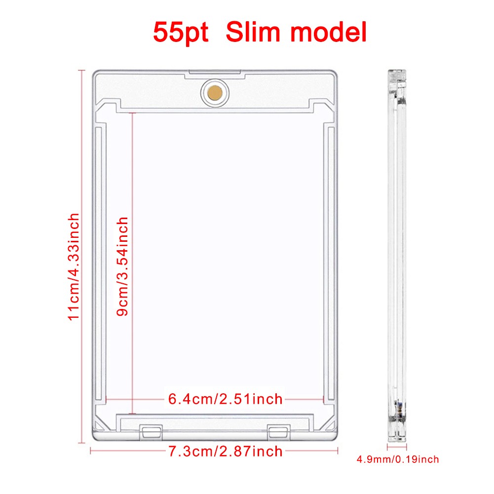 5PACK 55PT Magnetic Card Holder for Sport Game Trading Cards Collect Storage