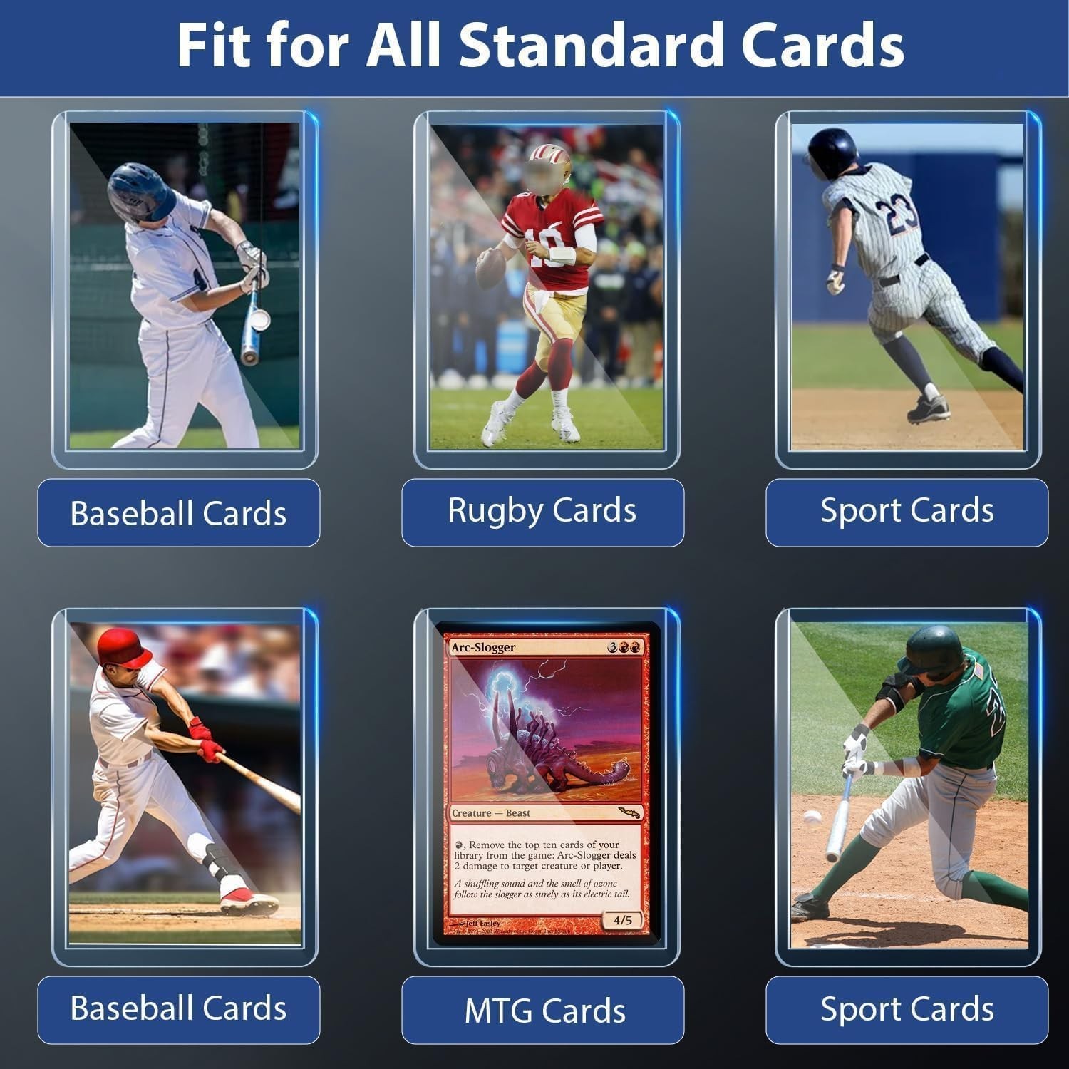 2000 Clear Plastic Card Sleeves, Trading Card Holders