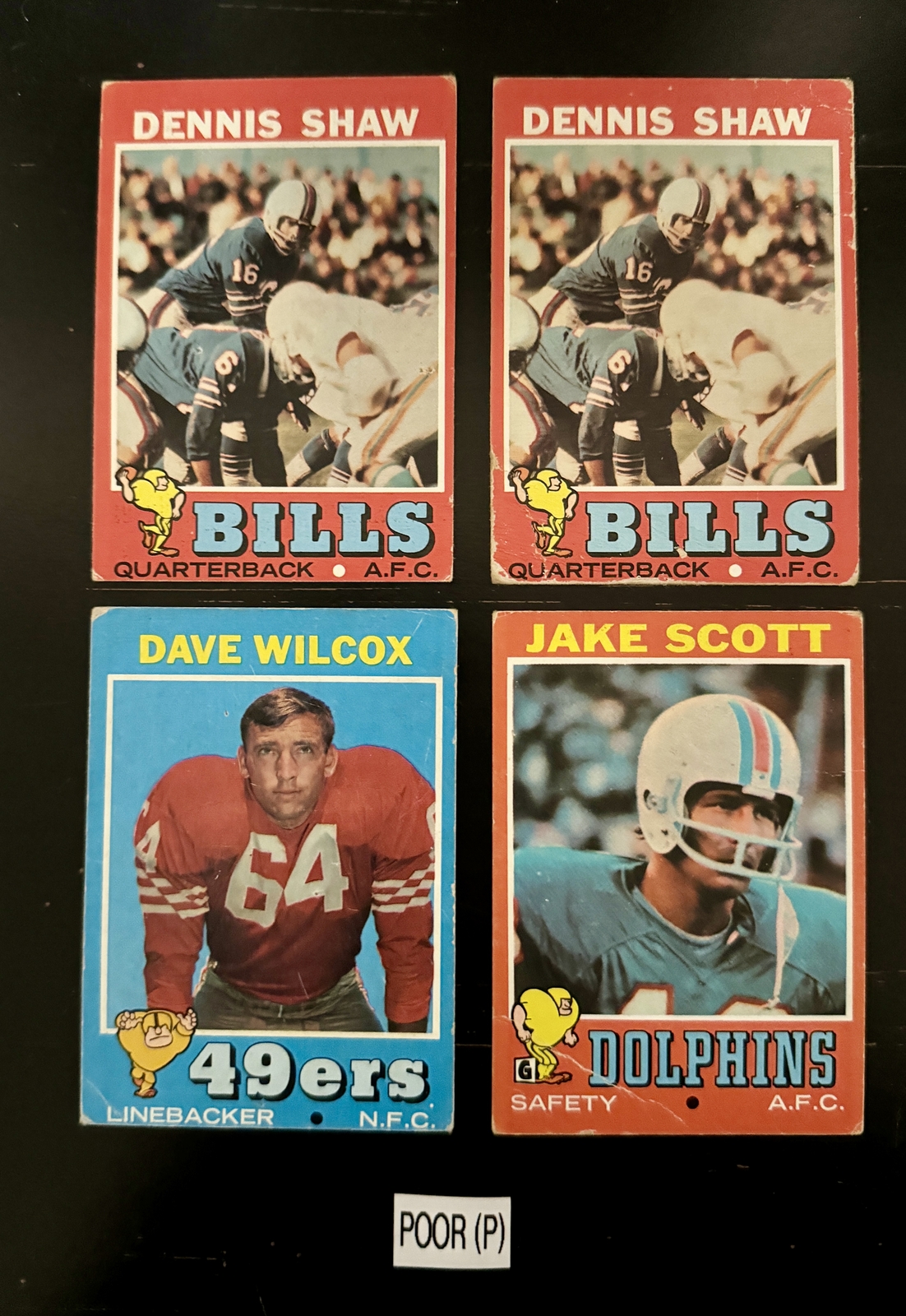 1971 Topps Football Cards 101-263 (P-NM) – You Pick – Complete Your Set