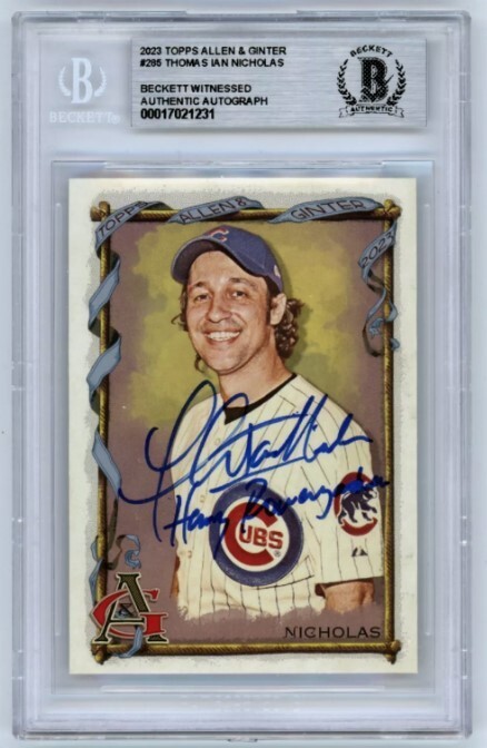 Thomas Ian Nicholas 2023 Allen & Ginter #285 w/ Henry R Ins Signed BAS BGS Auto