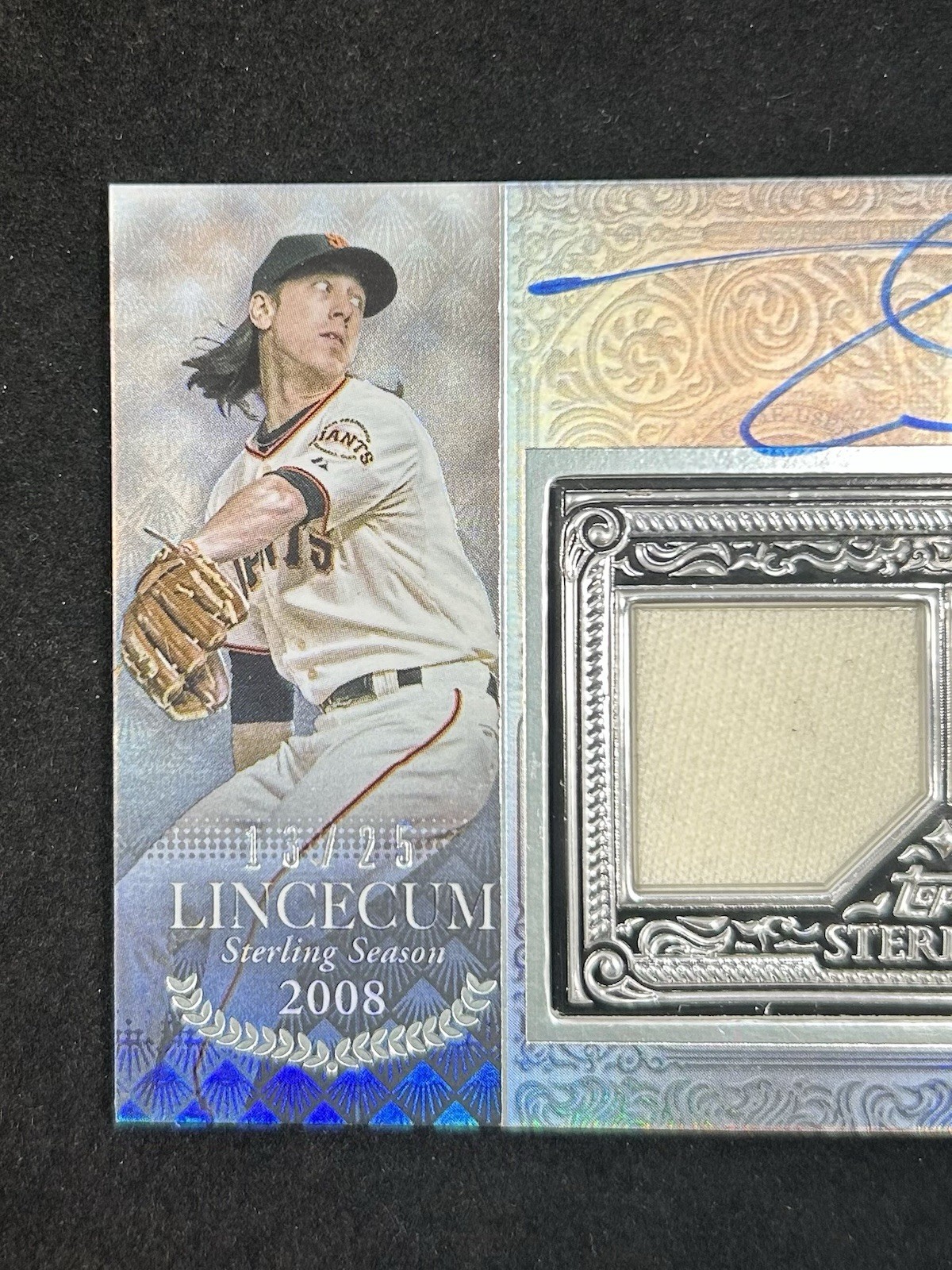 2021 Topps Sterling Sterling Season Autograph Relics /25 Tim Lincecum SSAR-TL