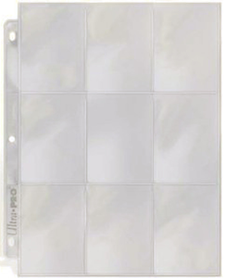 10 Ultra Pro 9-Pocket Silver Card Pages Sheets Standard Size Binder Sports