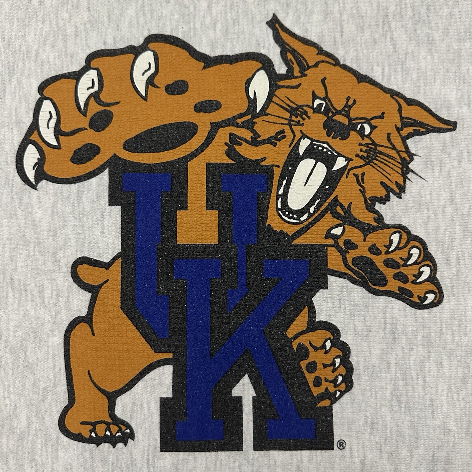 Kentucky Wildcats Retro Logo Top Of The World Crewneck Sweatshirt Mens XXL Gray
