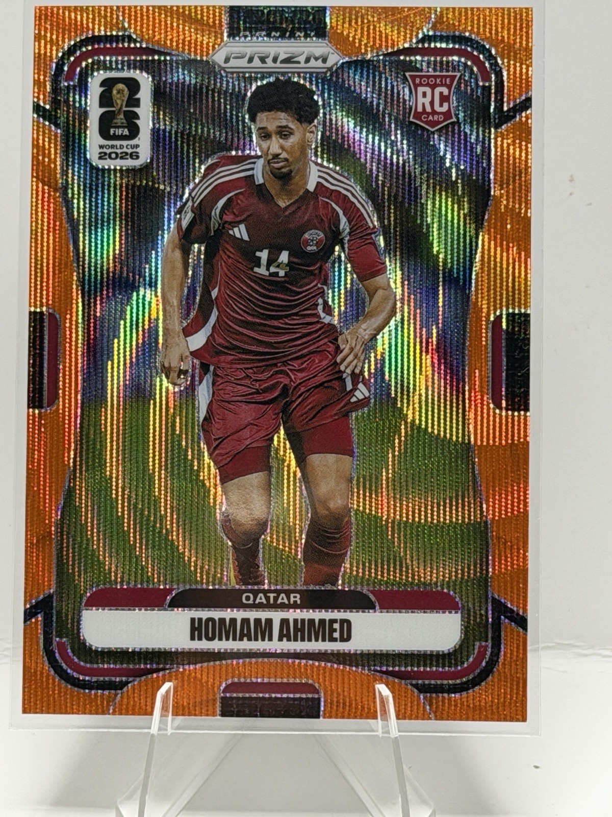 2026 Panini Prizm FIFA World Cup #377 Homam Ahmed , Qatar RC Orange /125