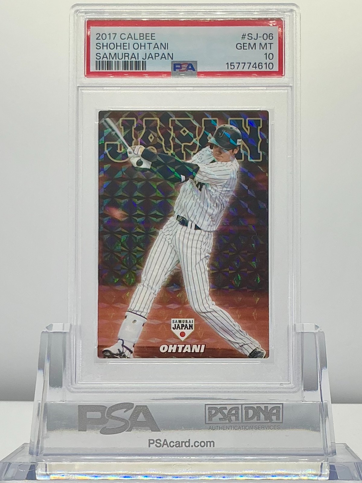SHOHEI OHTANI 2017CALBEE SAMURAI JAPAN #SJ-06 PSA10!GEMMINT!LOWPOP!(RC)