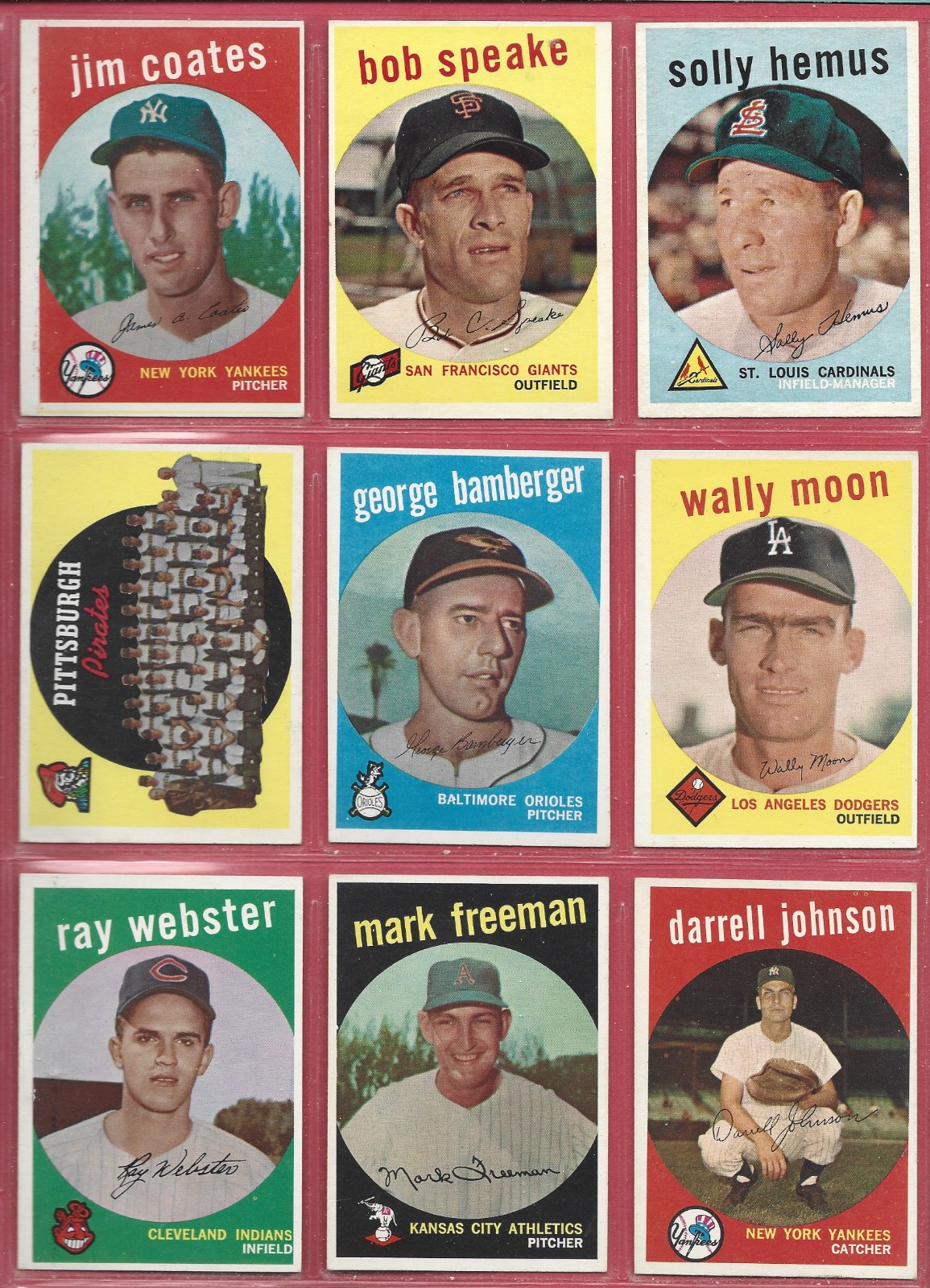 1959 Topps Baseball Card Lot od 143 Cards – Ex to Nm