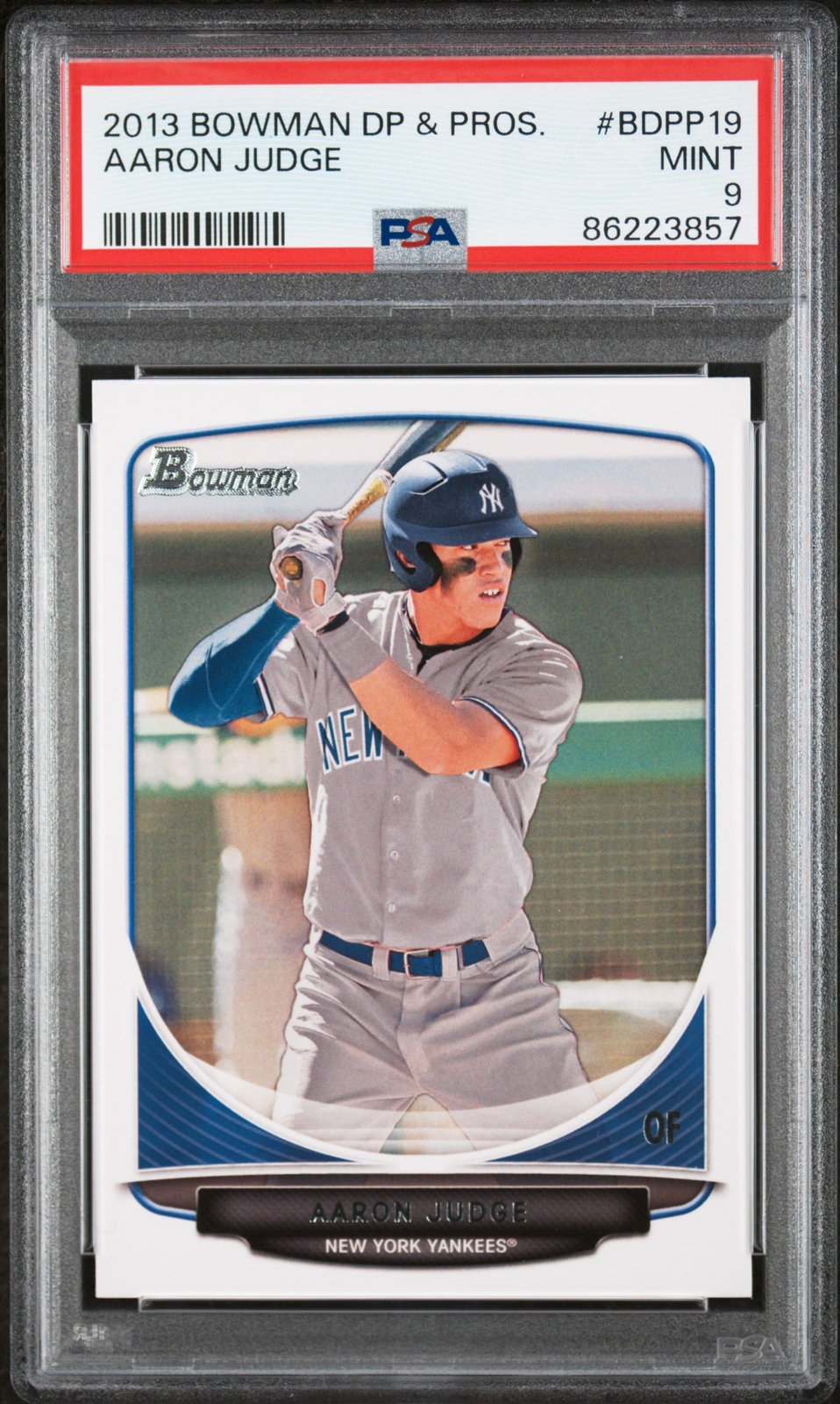 PSA 9 AARON JUDGE 1st 2013 BOWMAN DRAFT PICKS NY YANKEES ROOKIE CARD RC MINT