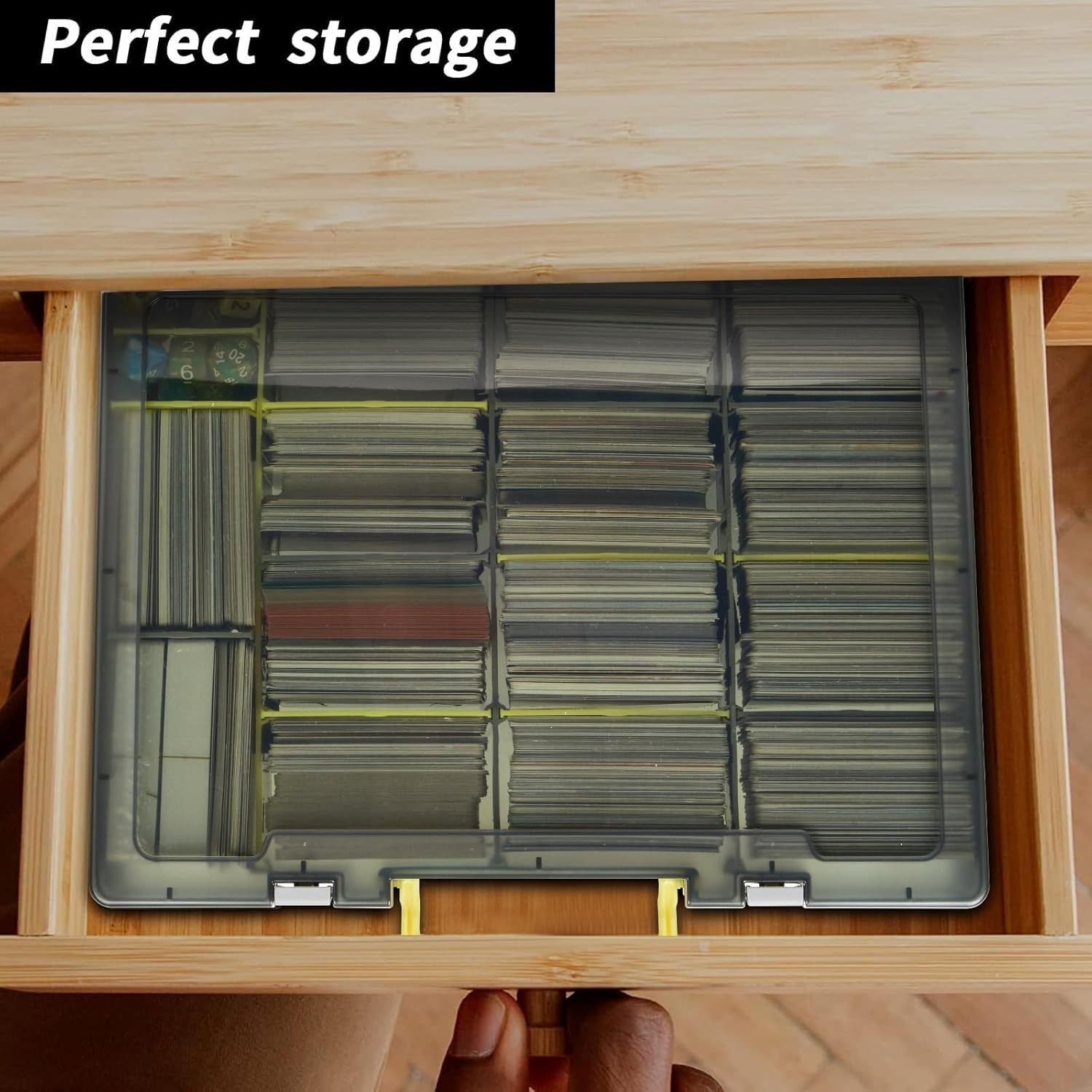 Large Capacity Trading Card Storage Box – Grey`