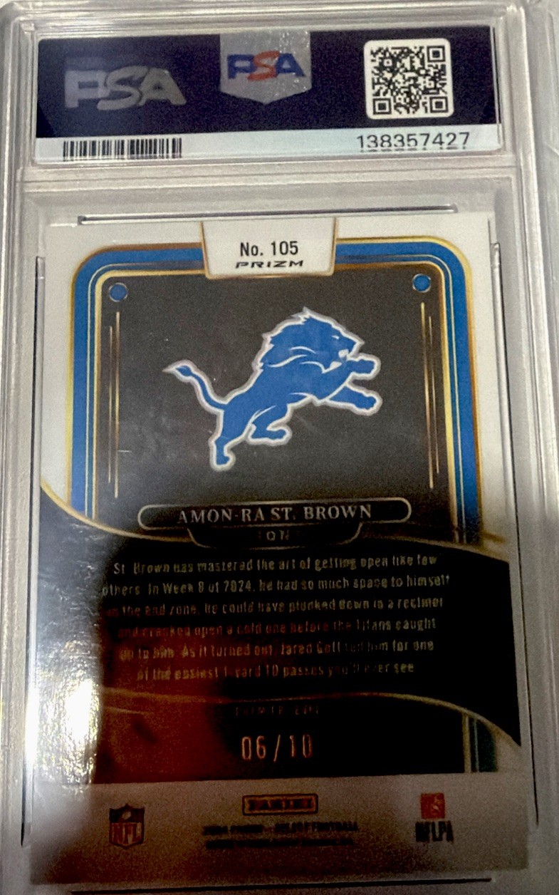 2024 Panini Select – Premier Level Amon-Ra St. Brown #105 Gold Dragon Scale…