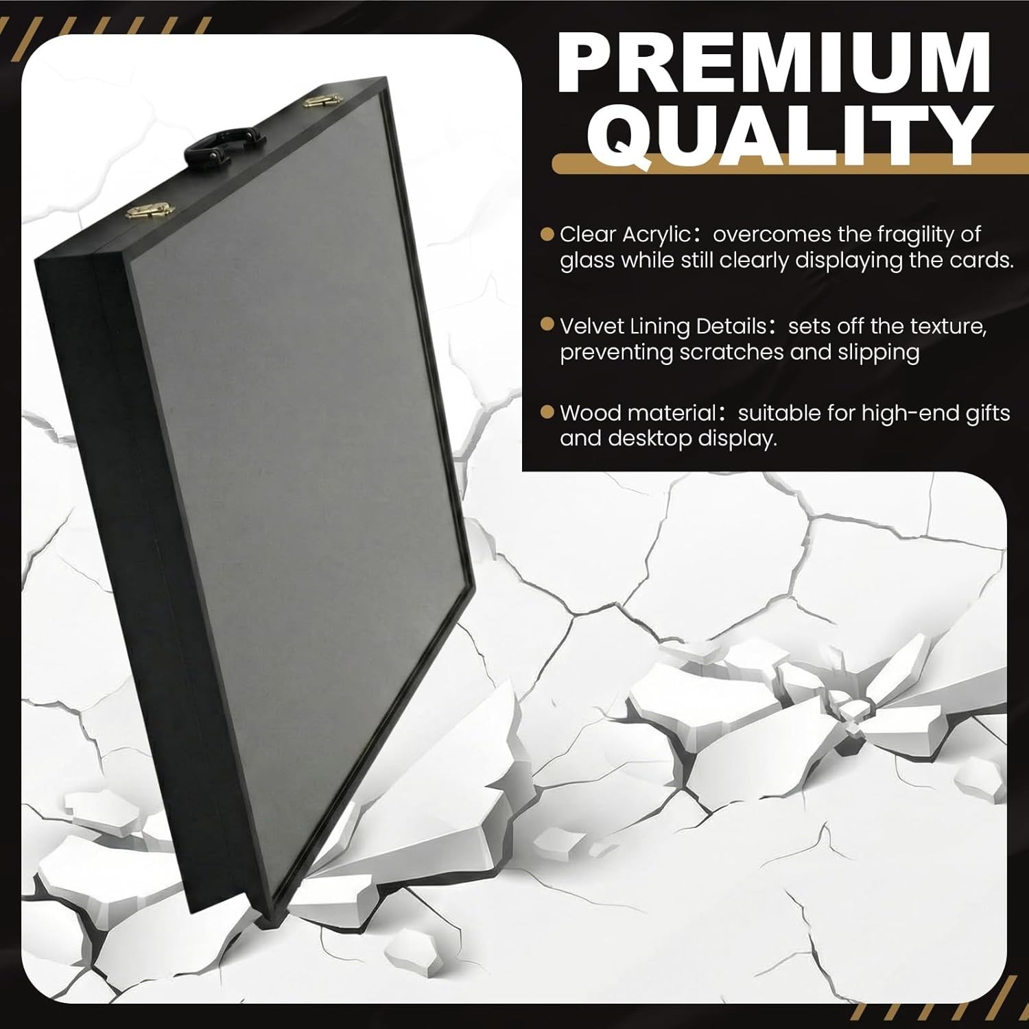 Portable Trading Card Show Display Case Large 34 x 22 Lockable Aluminum Case