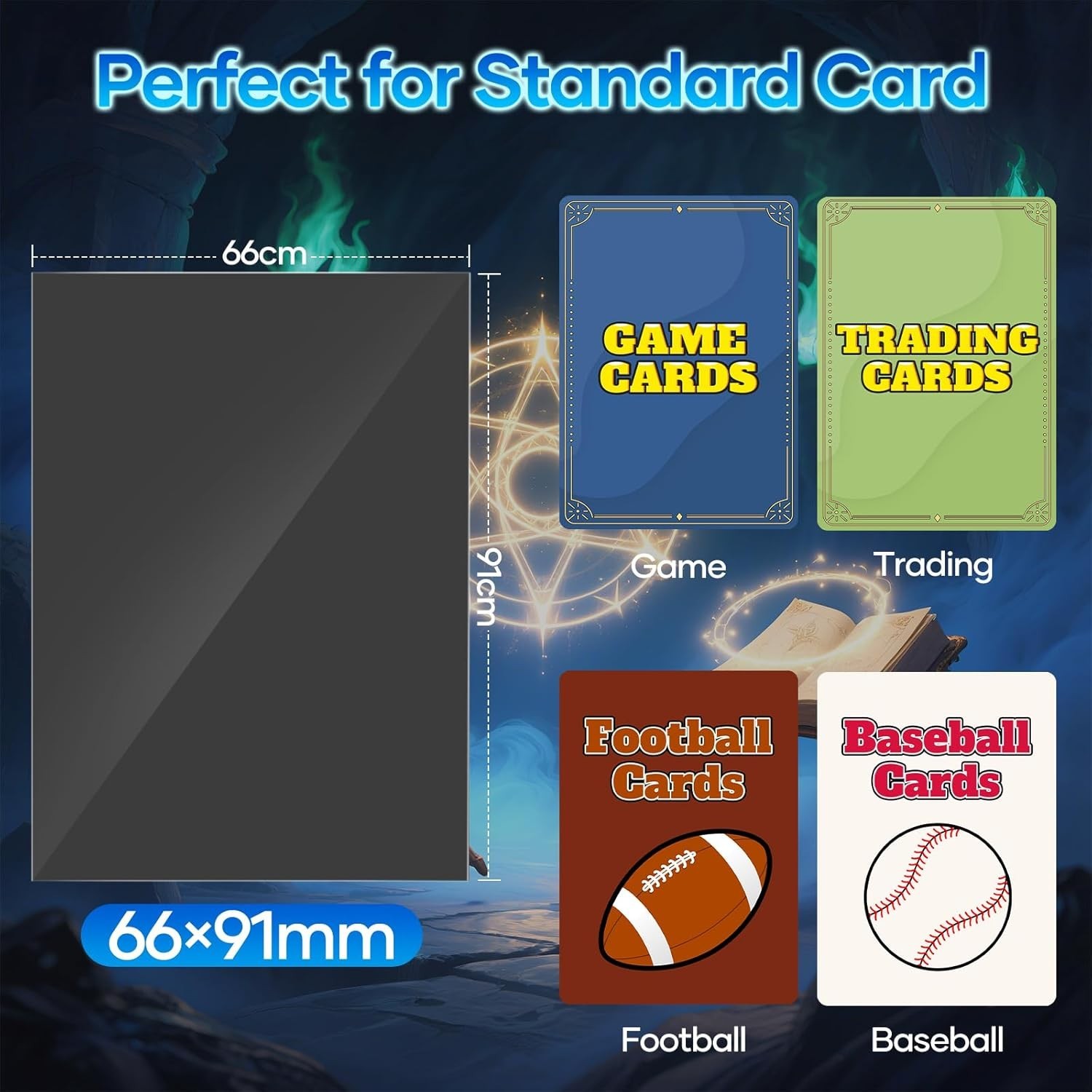 1000 Counts Black Card Sleeves, Matte Card Sleeve Deck Card Protectors, Tradi…