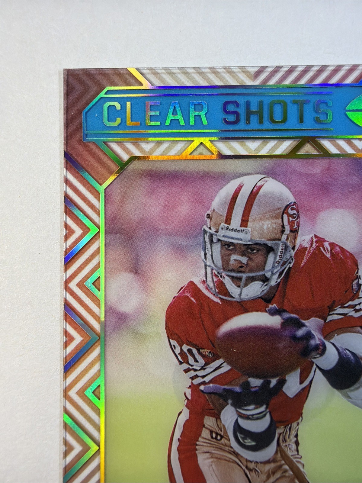 2020 Panini Illusions JERRY RICE Clear Shots Light Blue #/299 Acetate 49ers HOF