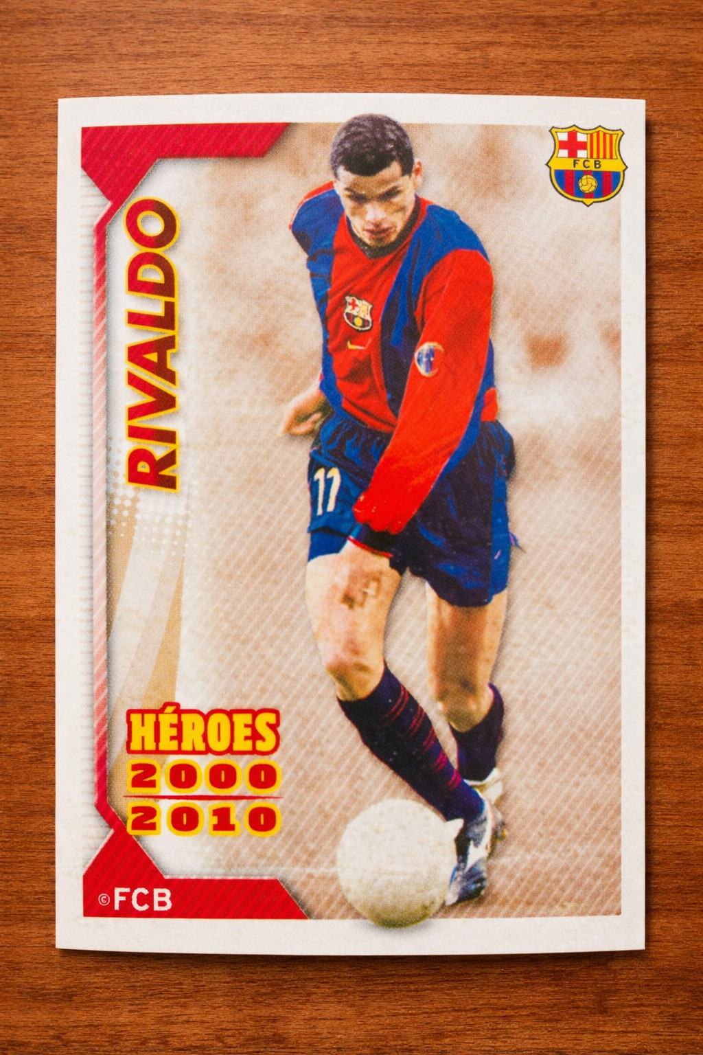 2010 2011 Panini FC Barcelona Rivaldo Heroes Brazil Portugal Spain #158 Mint