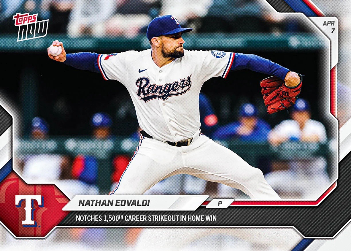 Nathan Eovaldi 1,500th K Strikeout – 2026 MLB Topps NOW – Card 62