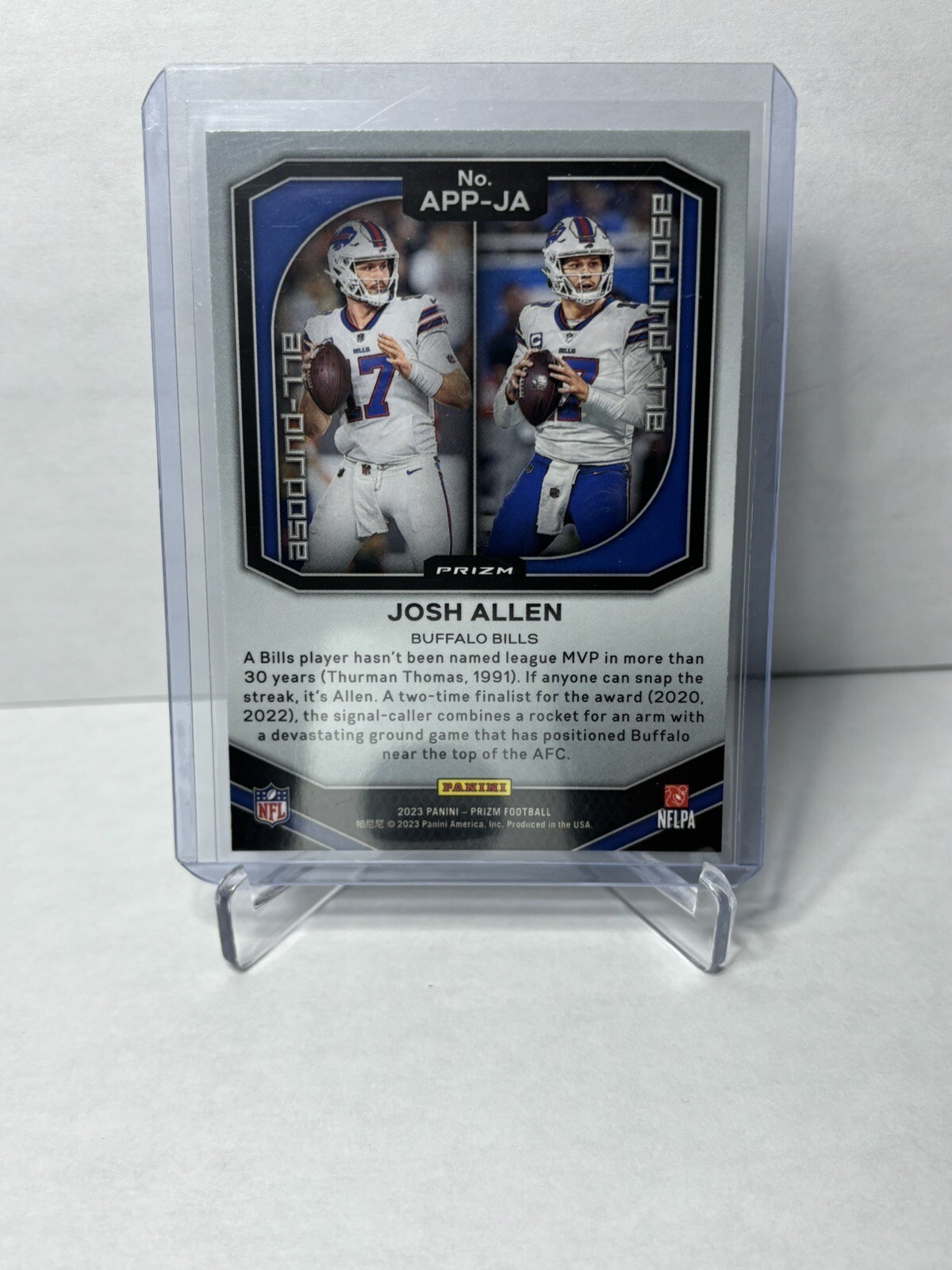 2023 Panini Prizm All Purpose JOSH ALLEN No Huddle Prizm #APP-JA Bills