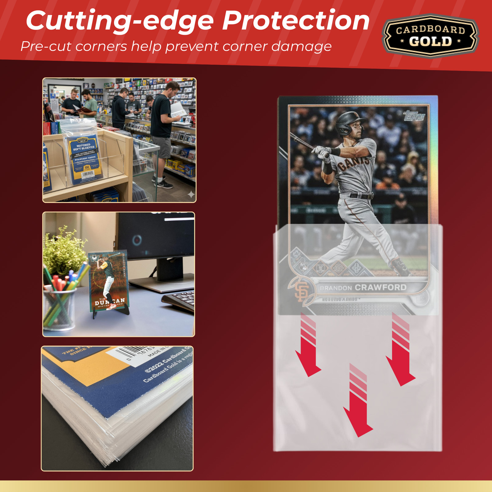 5000 CBG Premium Easy Glide Notched Easy Loading Trading Card Soft Sleeves – NEW