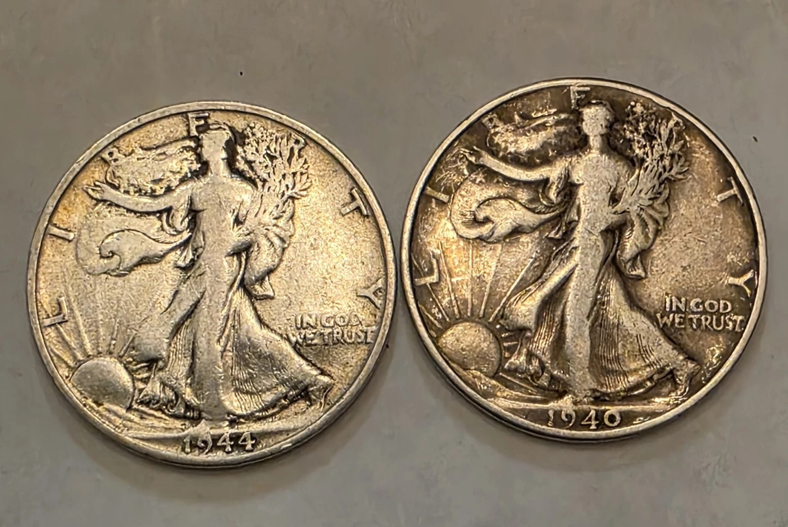 💥Walking Liberty Half DolIars💥90% SiIver💥Well Circulated💥lot of 5💥