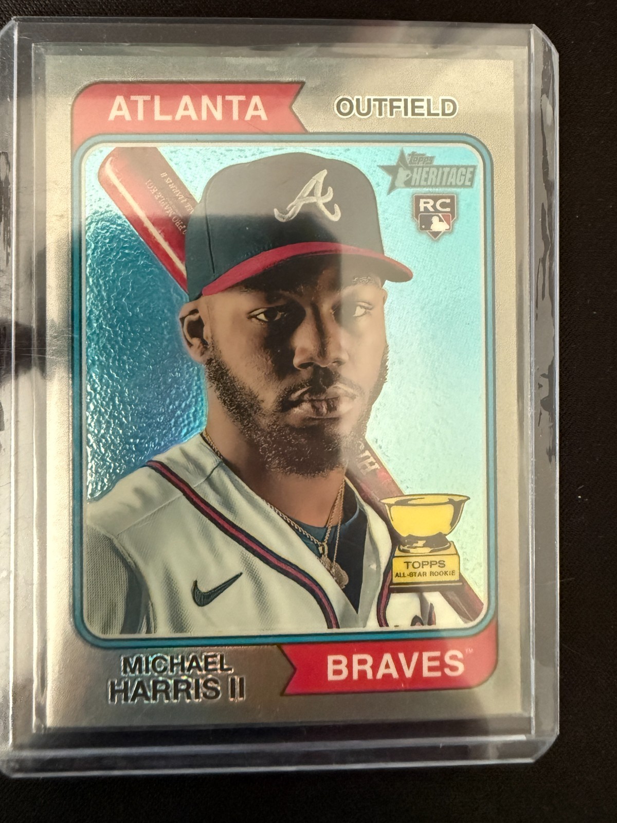 2023 Topps Heritage – Michael Harris II #30 Chrome Silver /374 (RC)