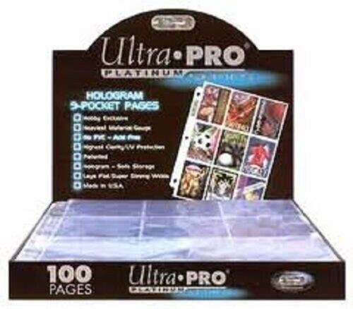ULTRA PRO PLATINUM 1000 9-POCKET PAGES NEW SEALED CASE 81320