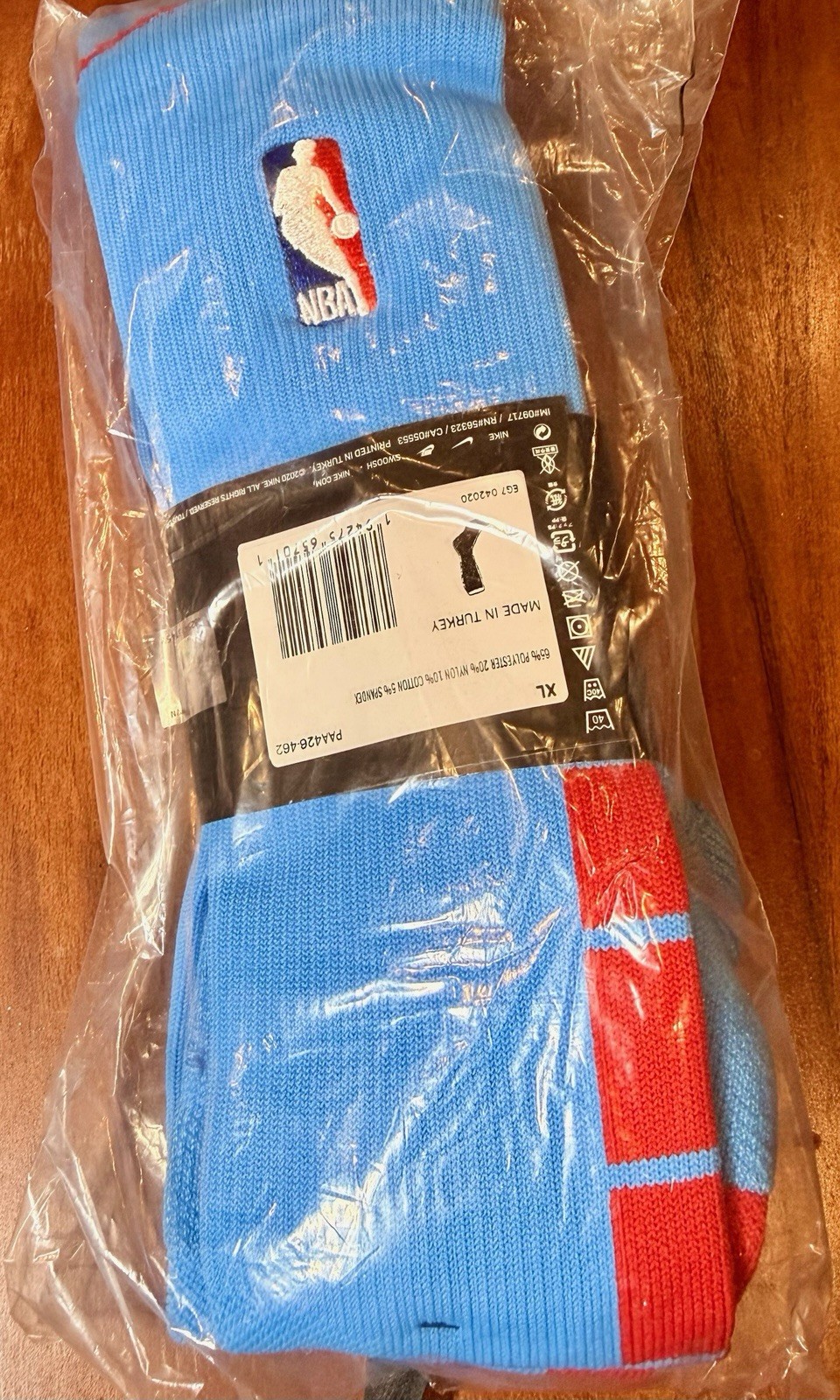 Nike NBA Socks Authentic Size XL 12-15 Houston Rockets NEW NWT