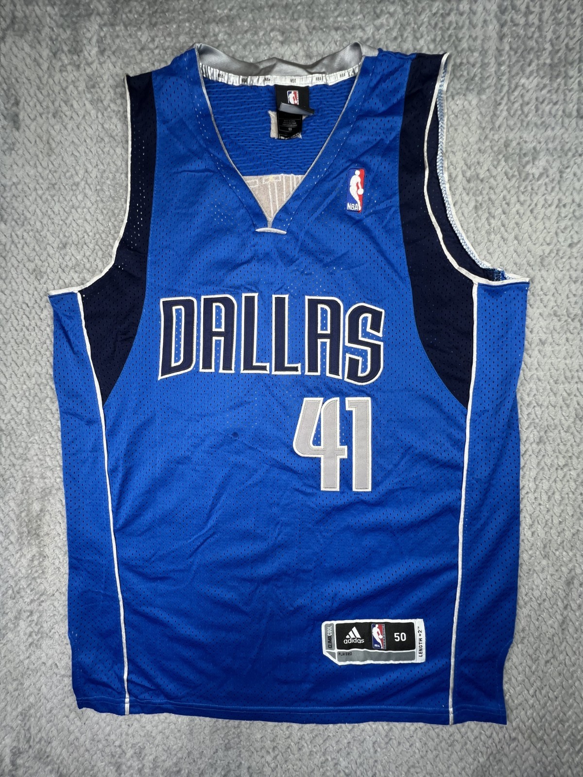 Adidas Dirk Nowitzki Dallas Mavericks Jersey Basketball Mens Size 50 Adult
