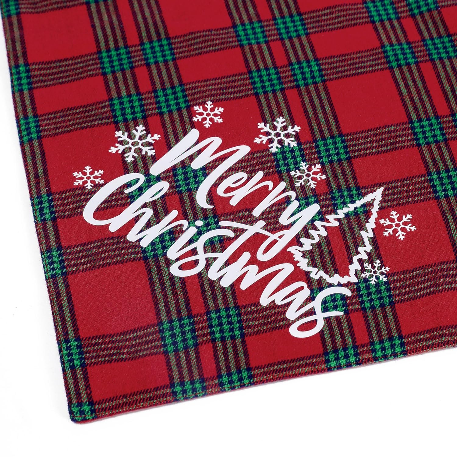 Christmas Dog Bandana 2 Pack, Classic Plaid Scarf Large, Merry