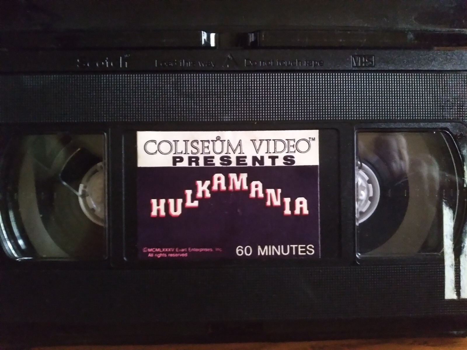 AUTOGRAPHED BY HULK HOGAN: “HULKAMANIA: The Best of Hulk Hogan” VHS (1985) VG!