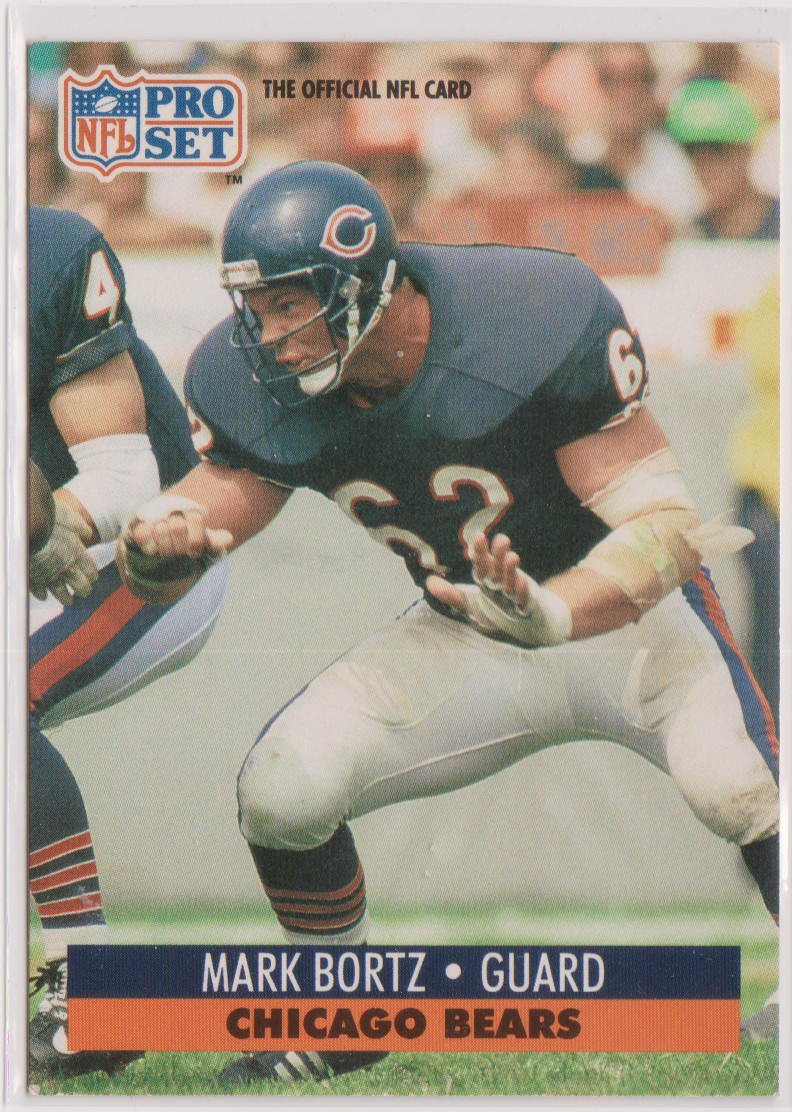 Mark Bortz Bears Guard 1991 Pro Set Card # 453 Excellent