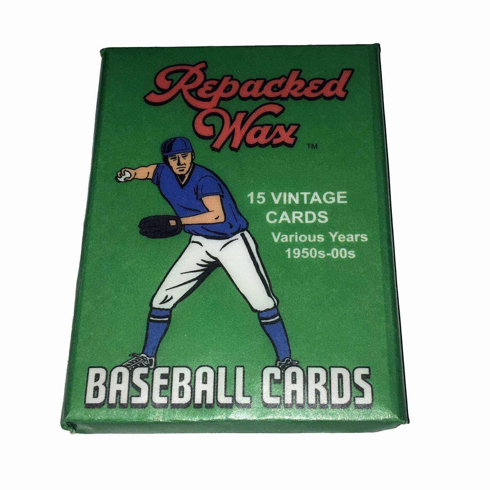 Baseball Wax Pack – Repacked Wax 15 Vintage Cards Various Years 1950s-00s