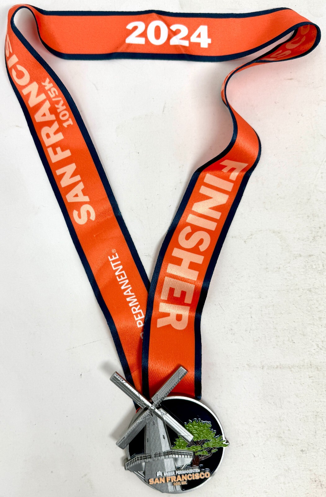 2024 Kaiser Permanente San Francisco KPSF 5k 1l0k SF Windmill Finisher Medal