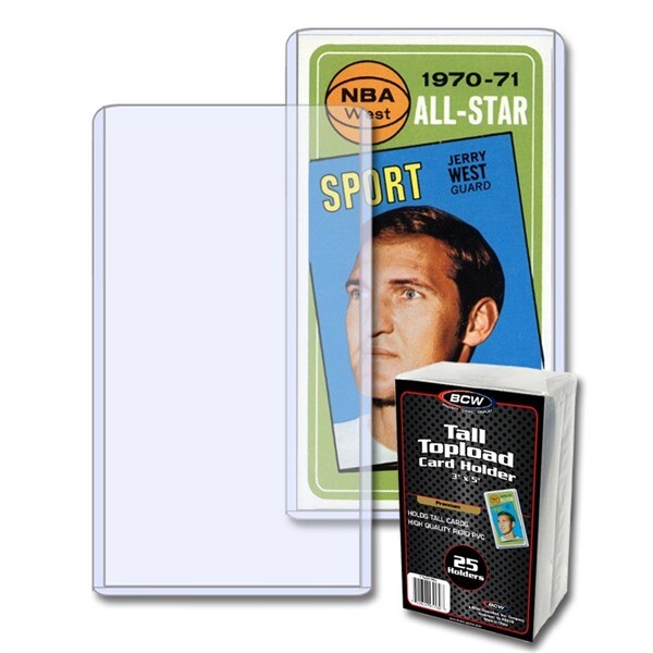 Lot of 50 BCW Gameday / Widevision / Tall Card Hard Plastic Topload Holders