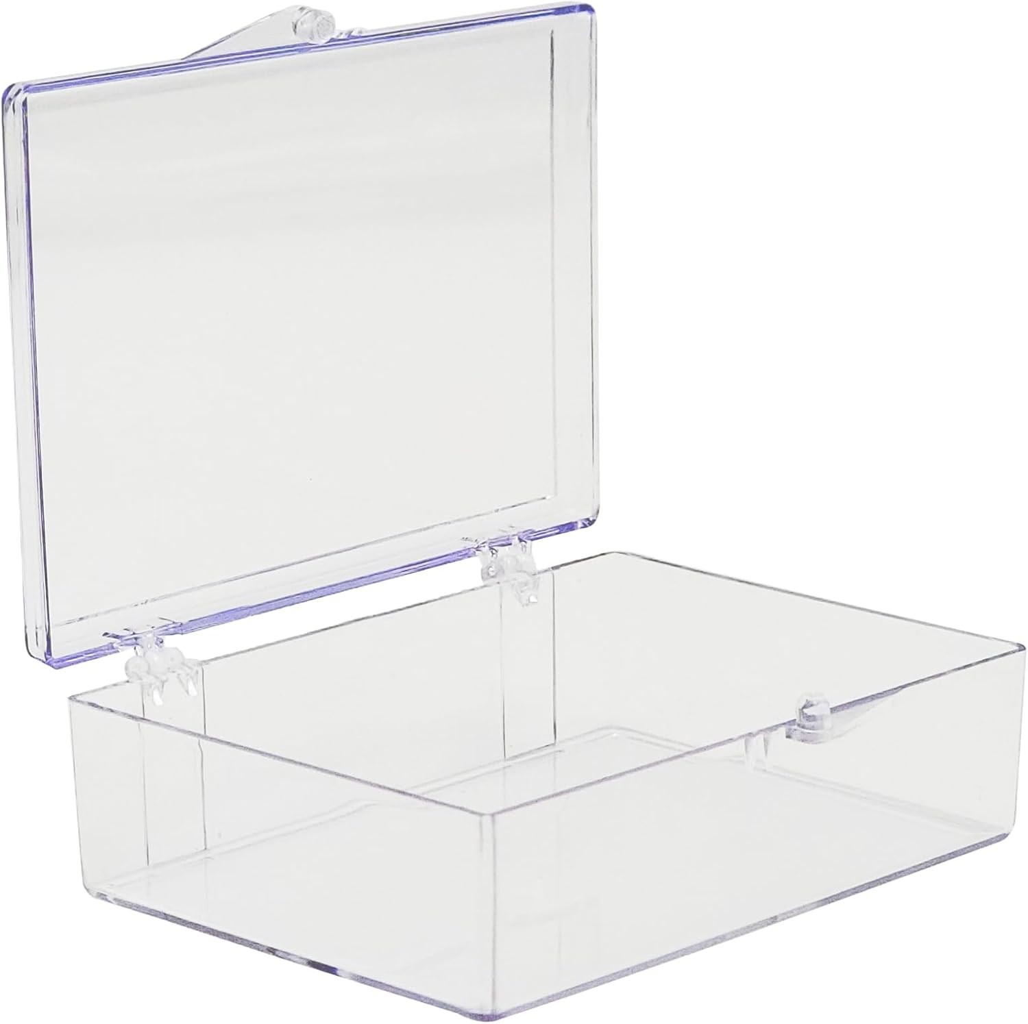 Clear Hinged Plastic Trading Cards Storage Box 3-1/2″Lx2-9/16″Wx1″H – NEW!