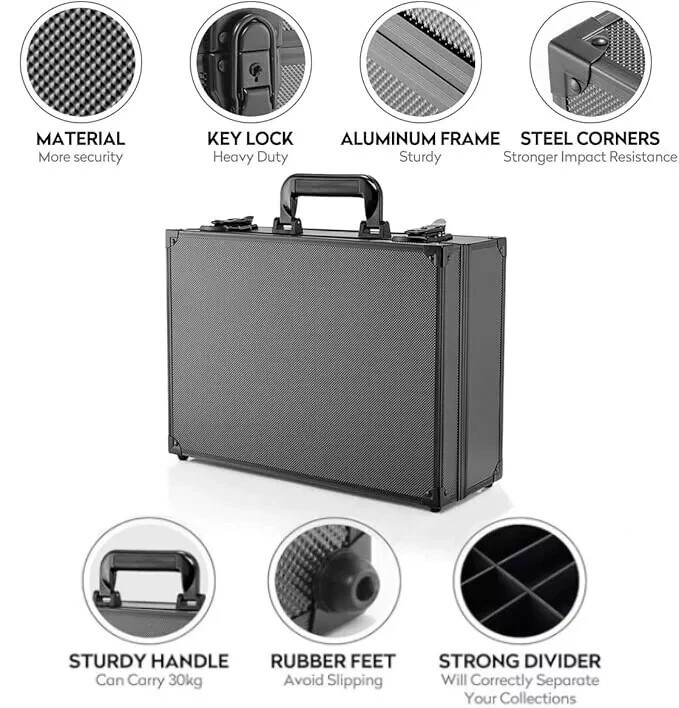 For Toploader Hard Case For 3″ x 4″ 35pt Sports Cards Storage Boxes Holds 600+ A