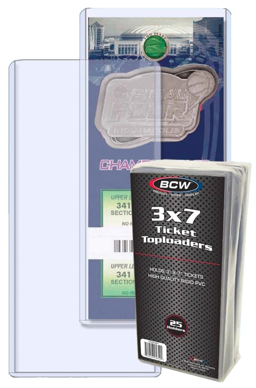25 BCW Ticket Toploaders 3.5 x 7.25 stub event concert currency sports holder