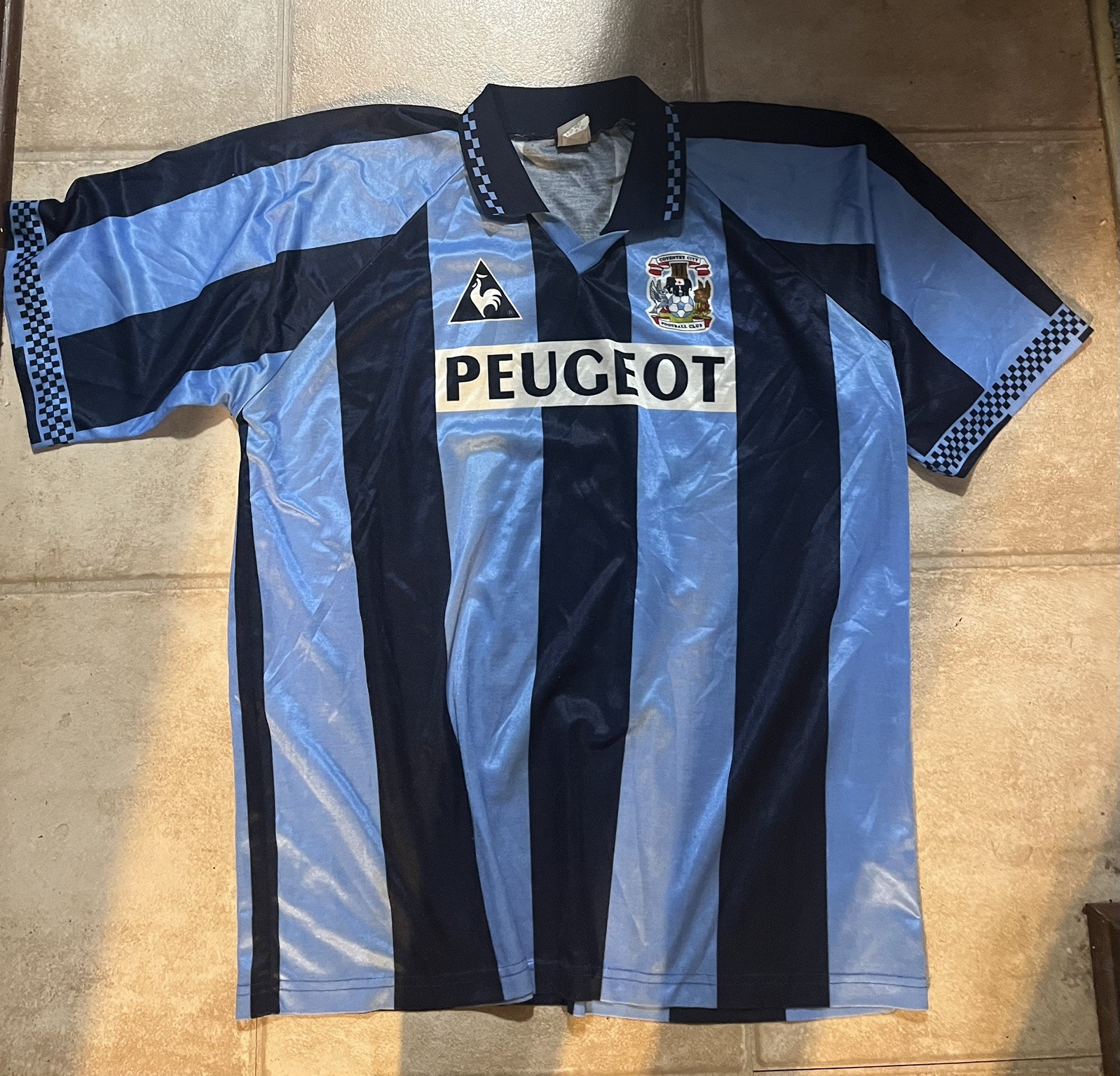 AUTHENTIC COVENTRY CITY FC LE COQ SPORTIF 1996-1997 HOME SOCCER JERSEY XL.