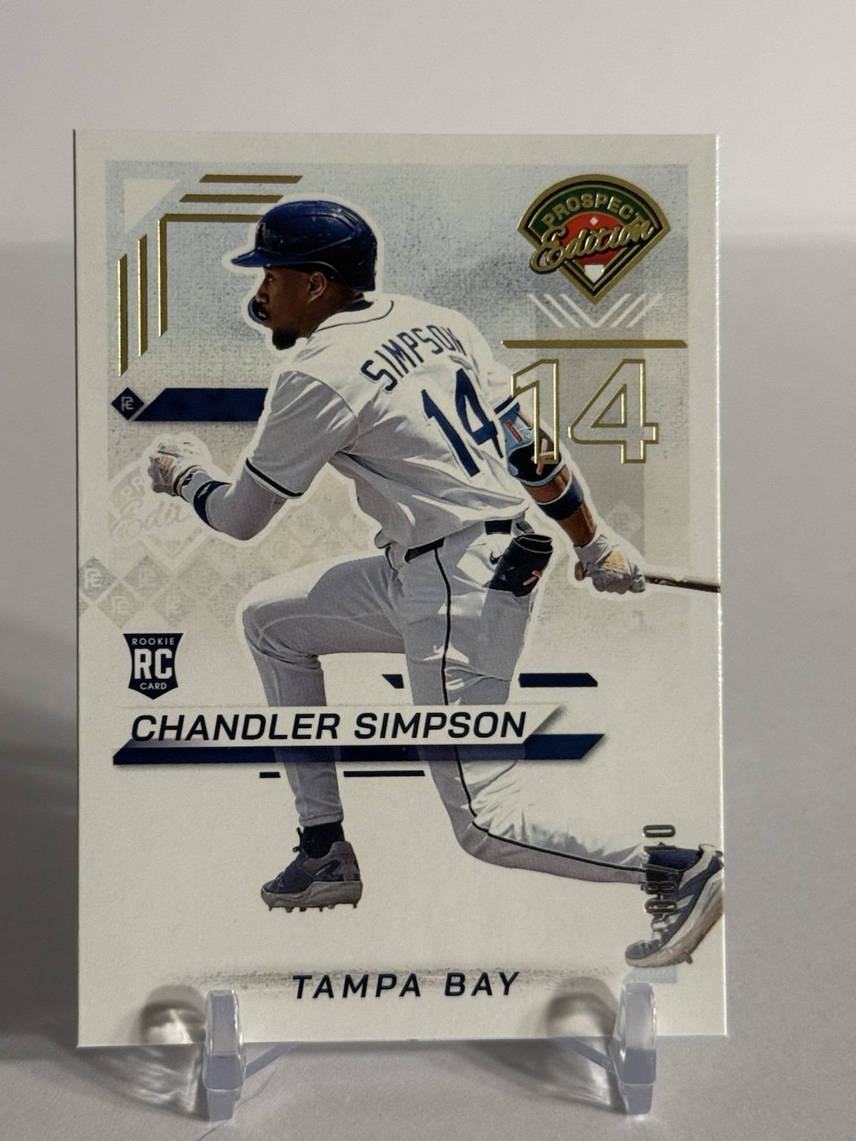 Chandler Simpson 2025 Panini Prospect Edition Ticket RC Gold Rookie /10 TB Rays