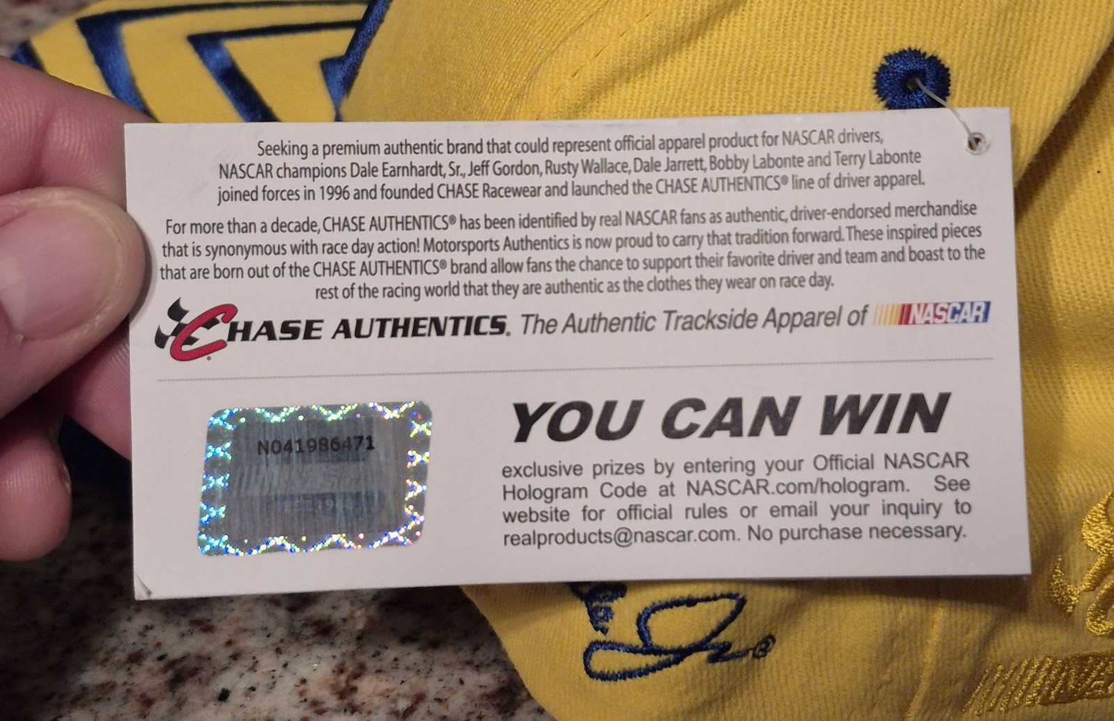 Chase Authentics NASCAR Dale Earnhardt #3 Adjustable Cap *NEW*