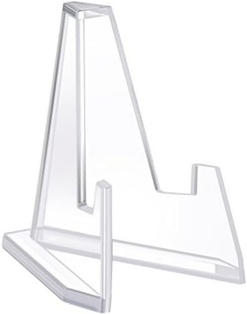 12-Pack Clear Acrylic Card Display Stands – 2.24″ Mini Easels for Collectibles