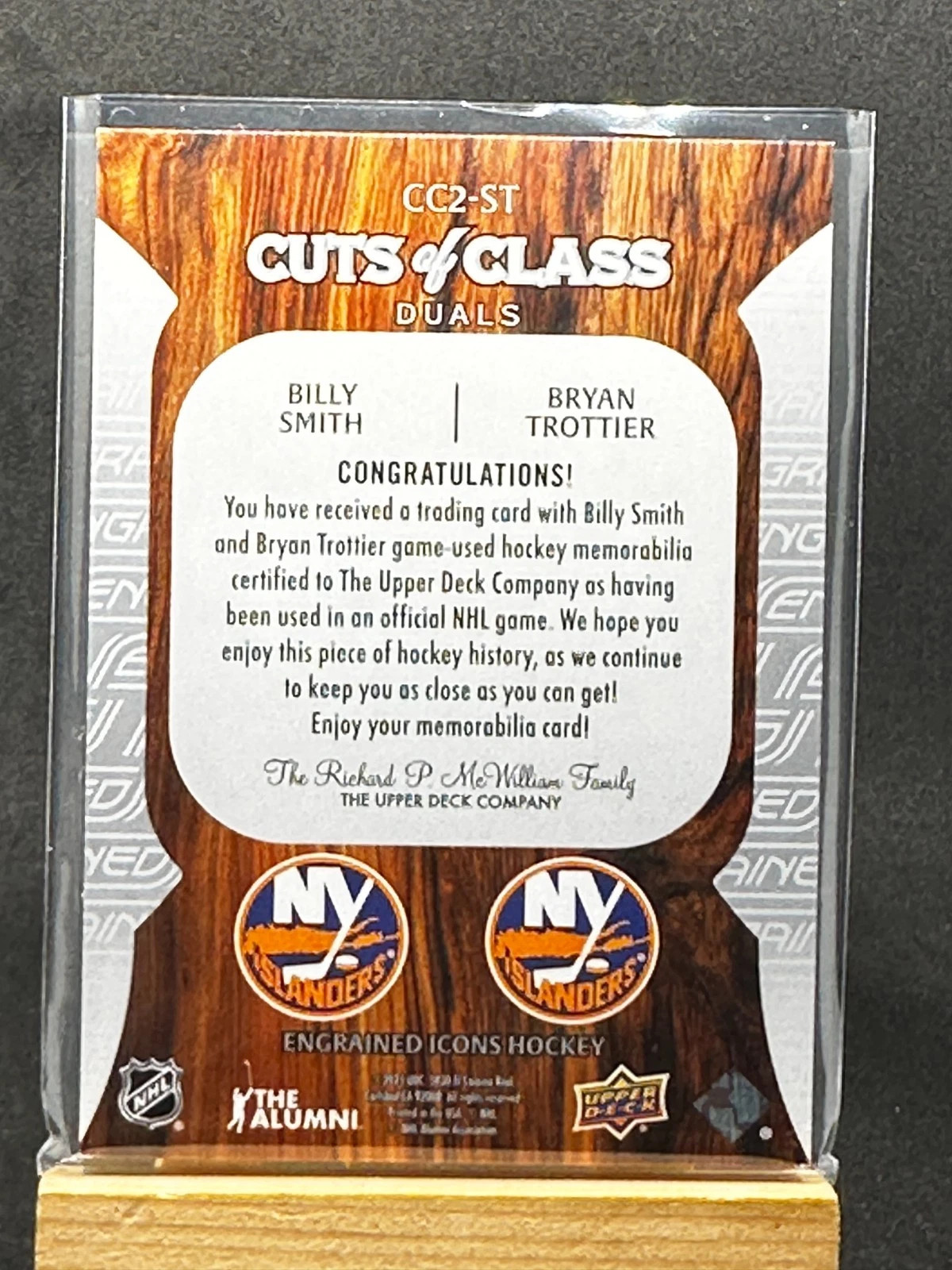 Billy Smith Bryan Trottier Engrained Icons Cuts of Class Duals /49