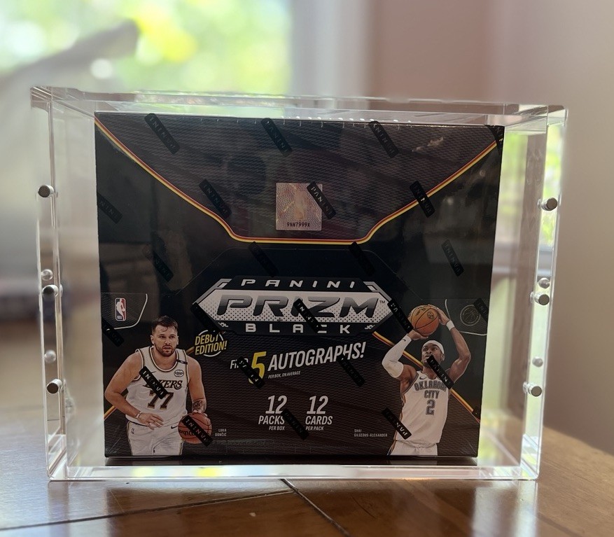 Acrylic Display Case Magnetic Lid FITS 2024-25 Prizm Black Basketball Hobby Box