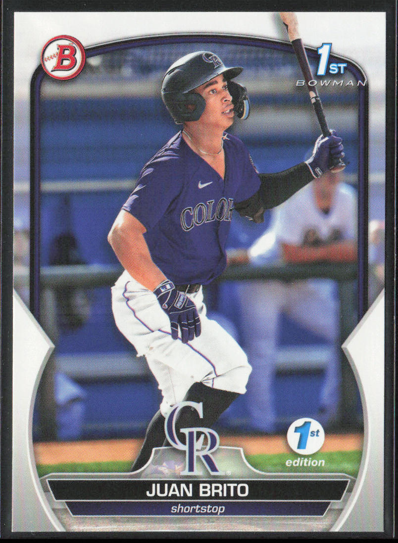 2023 Bowman 1st Edition Juan Brito BPPF-77 1st | Colorado Rockies
