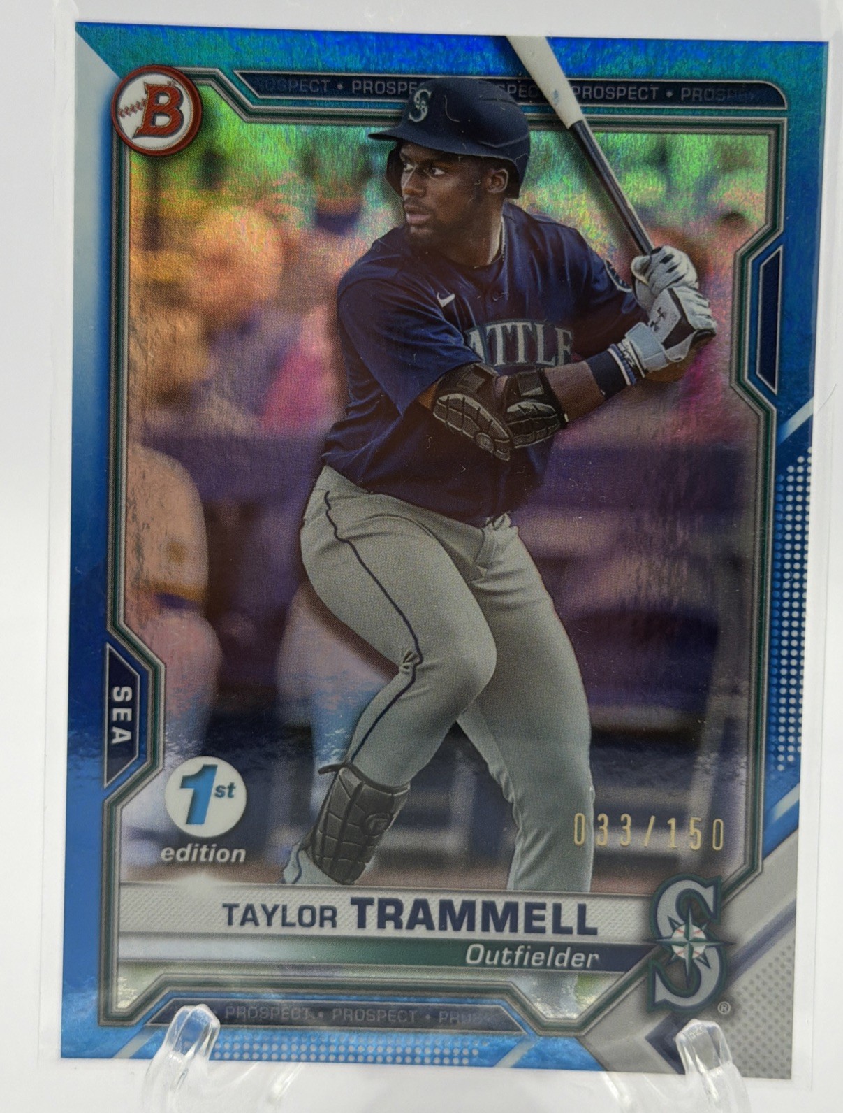 2021 Bowman 1st Edition #BFE-132 Taylor Trammell Blue #/150