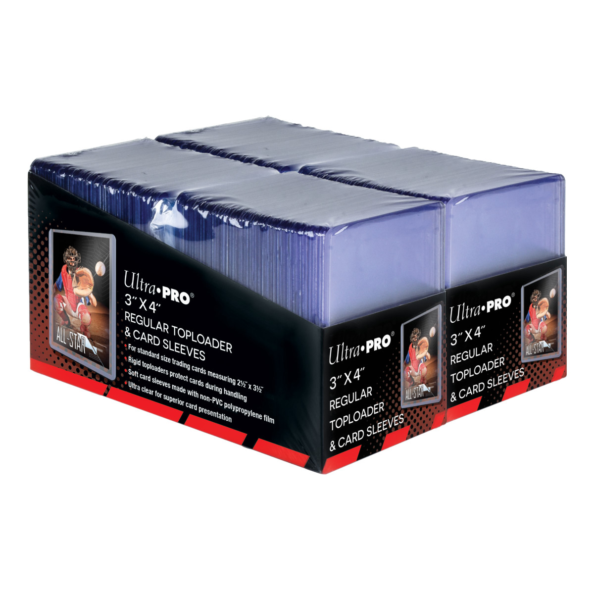 Ultra PRO 200 Count Regular 3×4 Toploaders & Soft Sleeve Protector Card Bundle