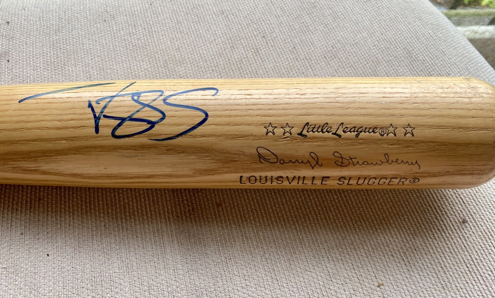DARRYL STRAWBERRY AUTOGRAPHED SIGNED BAT Louisville Bat INSCRIPTION METS