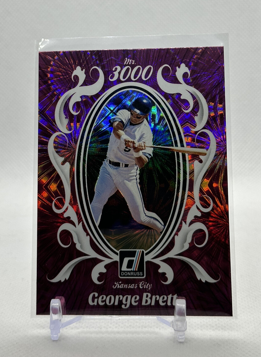 George Brett 2023 Donruss #M3K-12 Pink Fireworks Mr. 3000 K.C. Royals HoF