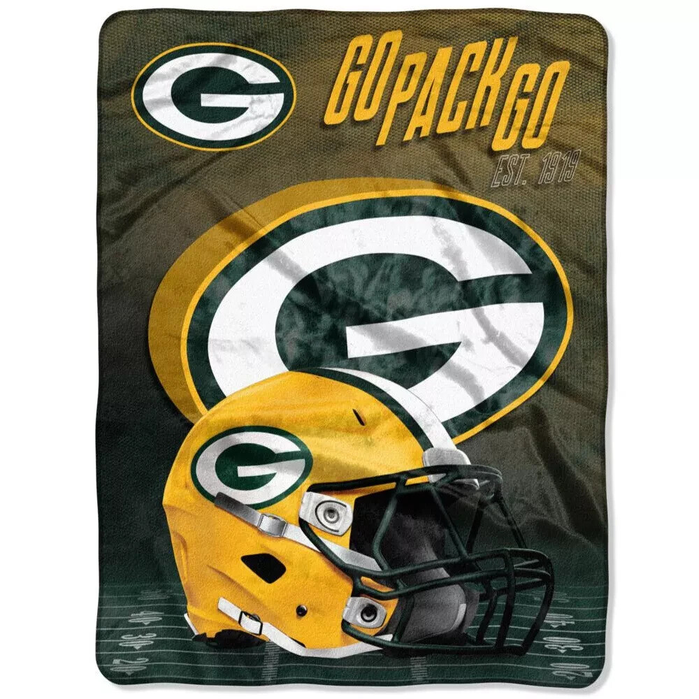 Official Licensed NFL Bedding Queen Size Blanket 60 x 80 in Green Bay Packers