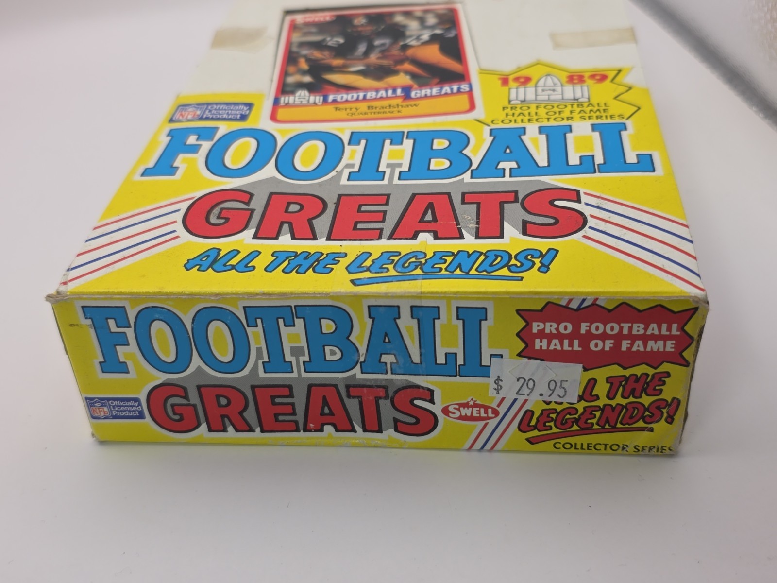 1989 Swell Football Greats Wax Box 36 Sealed Packs 10 Card/pack 360 Cards