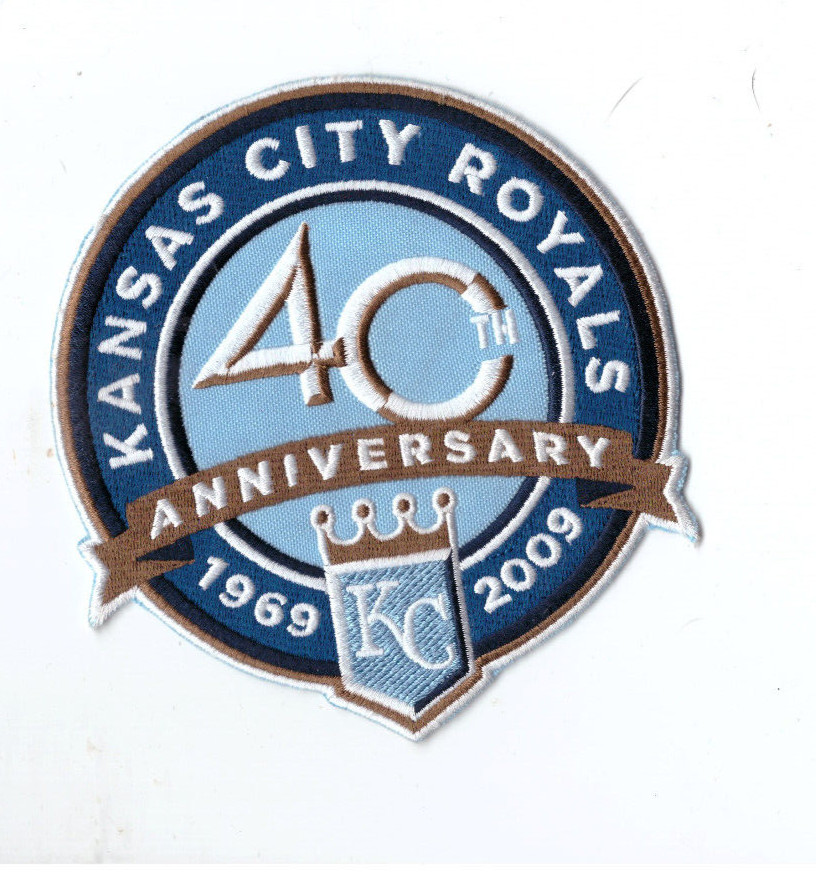 NEW 4 1/2 x 5″ Kansas City Royals 40th Anniversary Iron on Patch Free Shipping