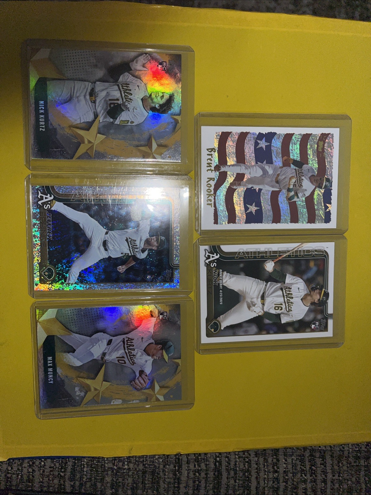 2025 Topps Archives Brent Rooker Holofoil Cyber Stats | Nick Kurtz Rookie Debut