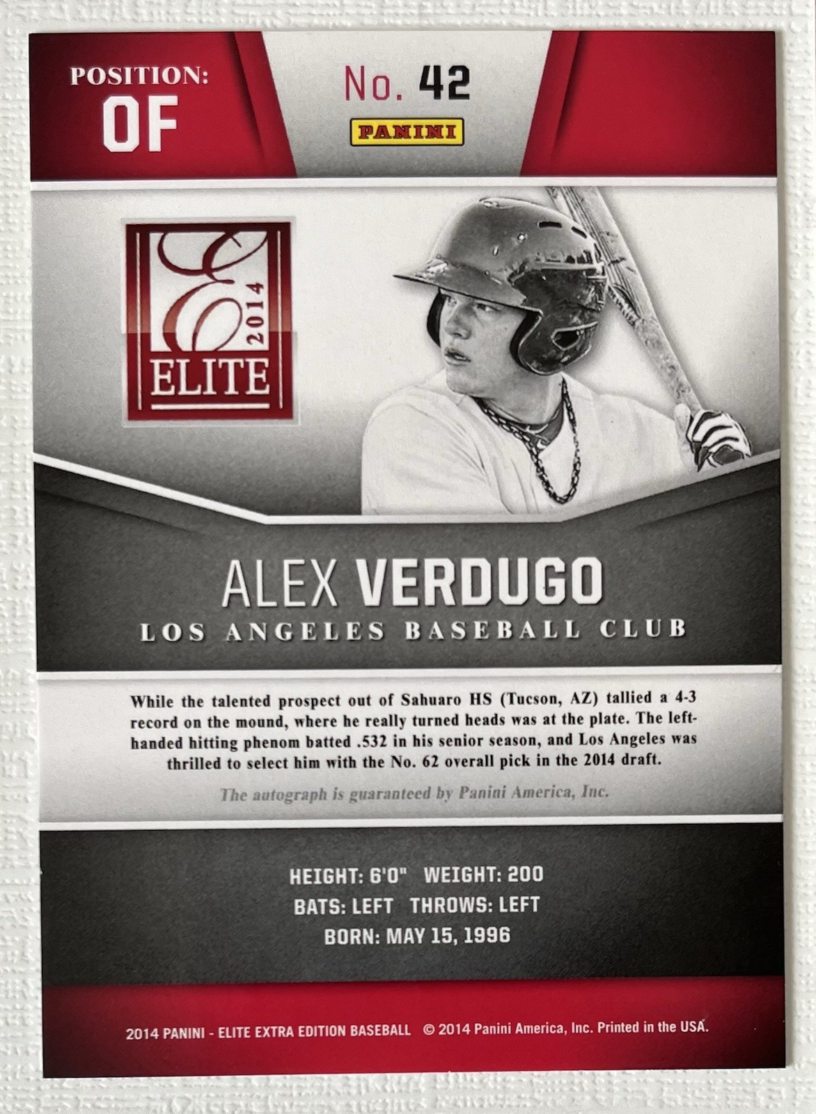 Dodgers Lot of (4) Alex Verdugo Auto Autograph Rookie Cards /5 /25 /50 /499